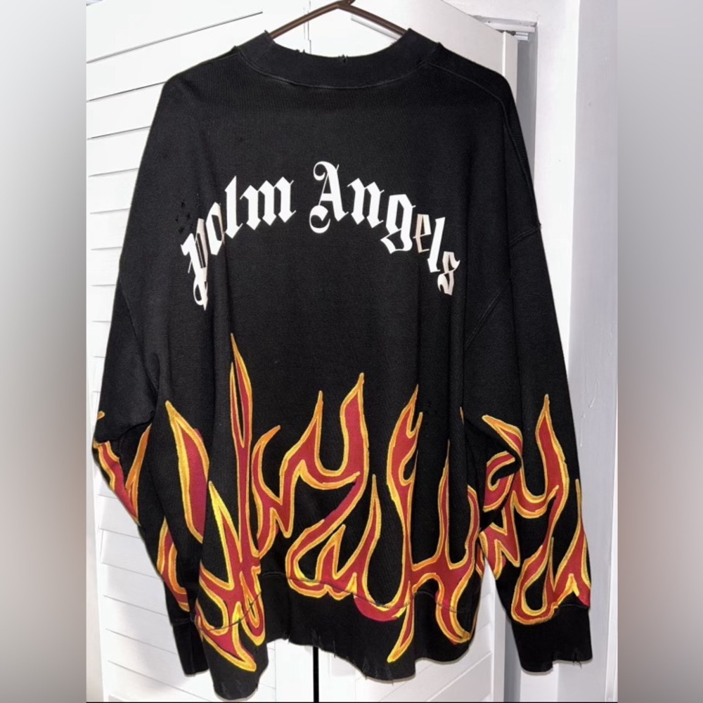 Palm Angels Graffiti Flames Sweatshirt
